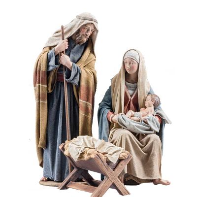Krippenfiguren unbekleidet und bekleidet